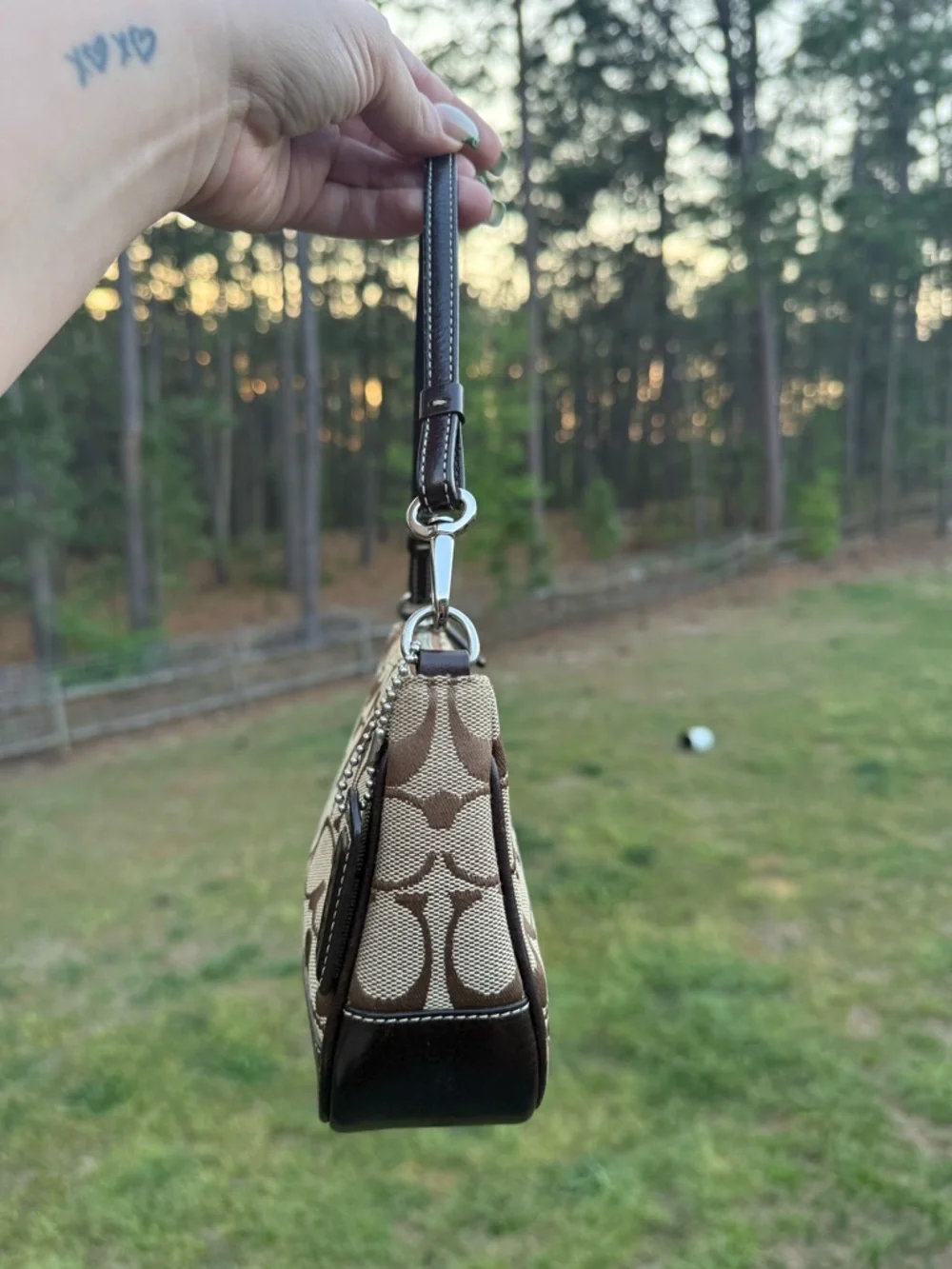 Coach Brown Signature Hampton Demi Bag - Picture 4 of 8